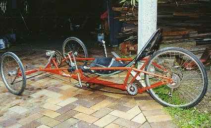Side view of trike