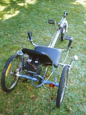 View of trike from rear