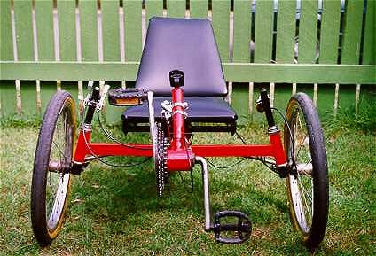Low front view of trike