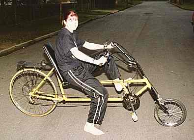 Rebecca on bike