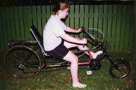 Naomi on bike